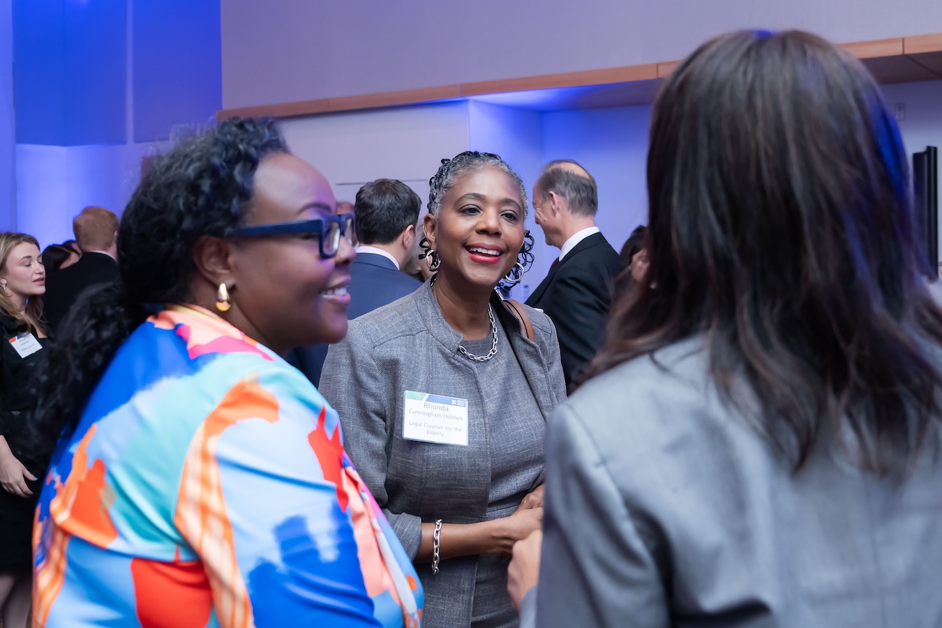 Stakeholders network during the Steering Committee Welcome Reception at the Scales of Justice