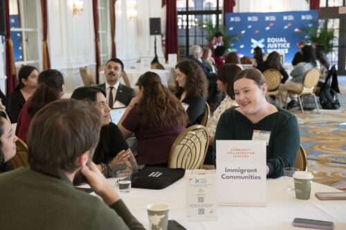 Photo of Fellows sitting and speaking at a breakout session at 2025 LDT